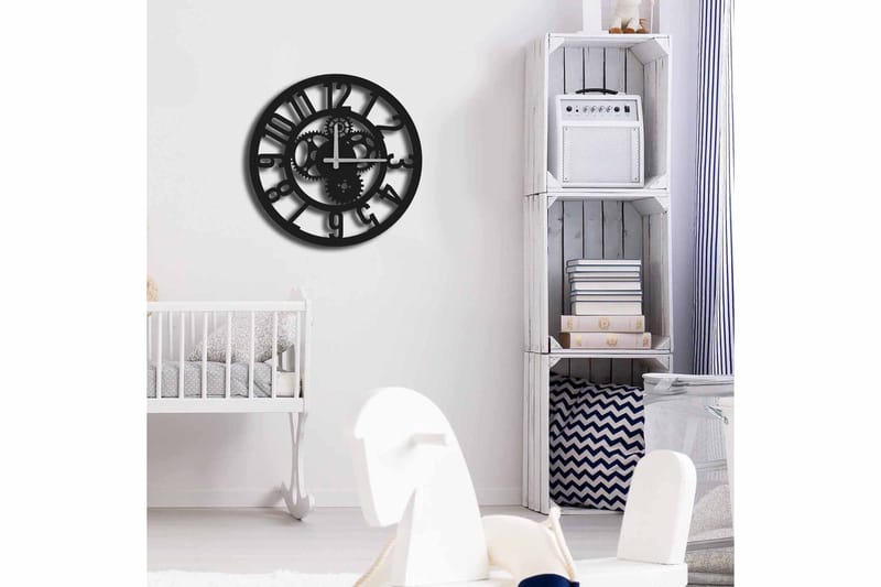Seinäkello Mokshan 49x49 cm - Metalli/Musta - Sisustustuotteet - Seinäkoristeet - Kellot