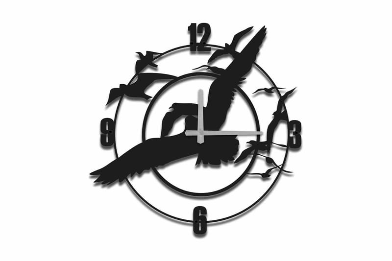 Seinäkello Mokshan 49x49 cm, Metalli/Musta