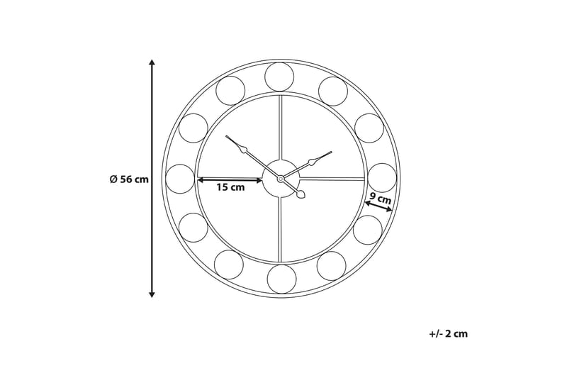 Seinäkello Reiden 56 cm - Sisustusesineet - Kellot