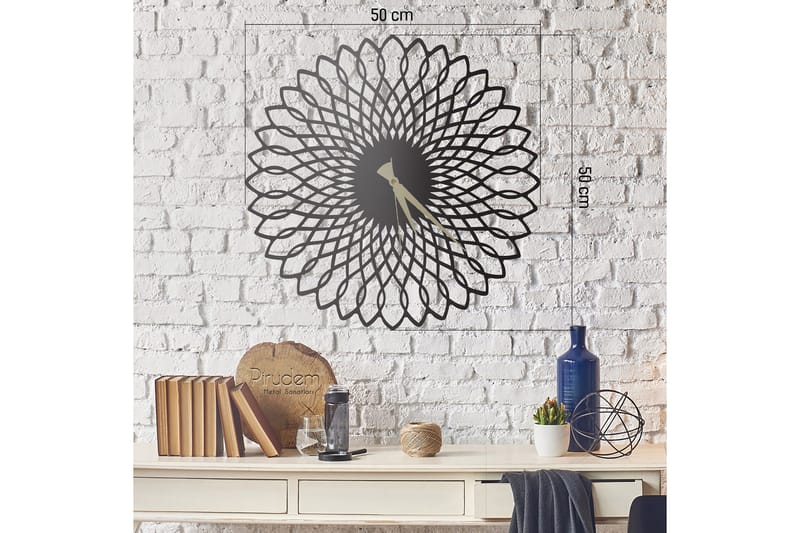 Seinäkello Salemal 50x50 cm - Metalli/Musta - Sisustustuotteet - Seinäkoristeet - Kellot