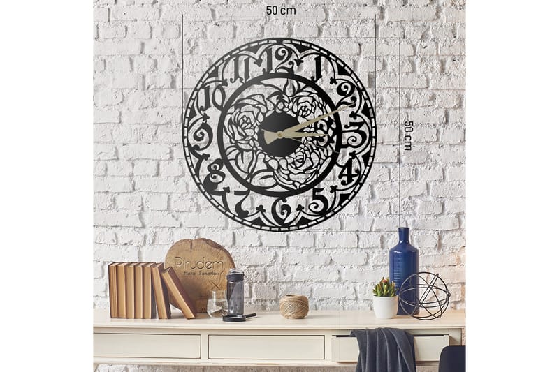 Seinäkello Salemal 50x50 cm - Metalli/Musta - Sisustustuotteet - Seinäkoristeet - Kellot