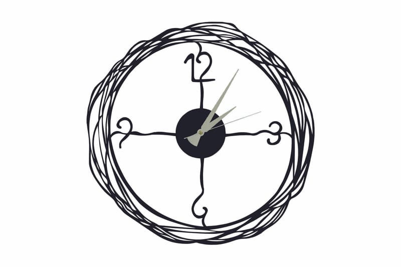 Seinäkello Salemal 50x50 cm, Metalli/Musta