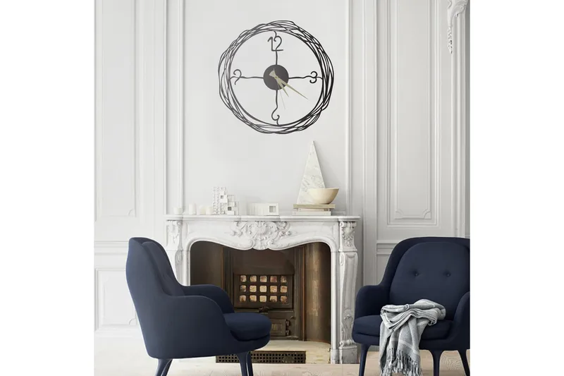 Seinäkello Salemal 50x50 cm - Metalli/Musta - Sisustustuotteet - Seinäkoristeet - Kellot