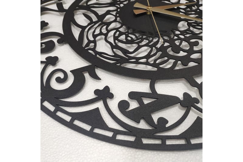 Seinäkello Salemal 50x50 cm - Metalli/Musta - Sisustustuotteet - Seinäkoristeet - Kellot