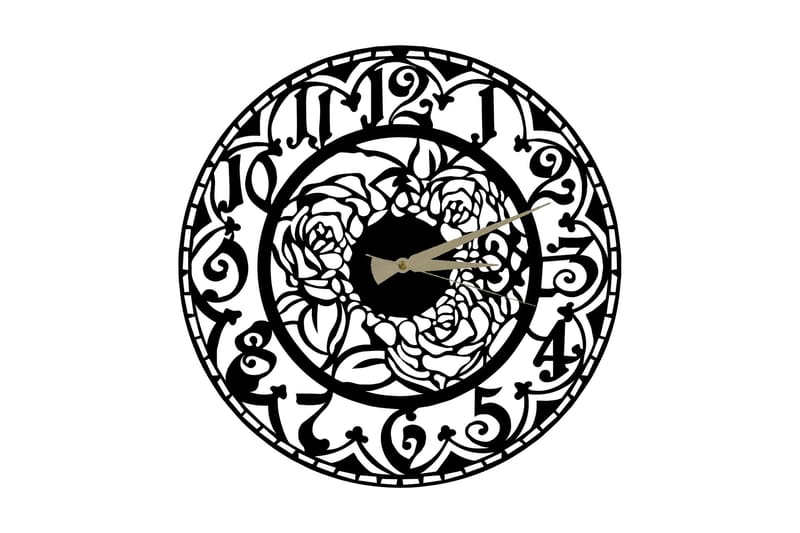 Seinäkello Salemal 50x50 cm, Metalli/Musta