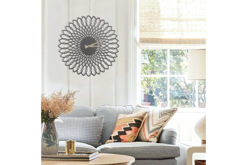 Seinäkello Salemal 50x50 cm - Metalli/Musta - Sisustustuotteet - Seinäkoristeet - Kellot