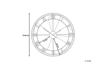 Seinäkello Wikon 60 cm - Monivärinen - Sisustustuotteet - Seinäkoristeet - Kellot