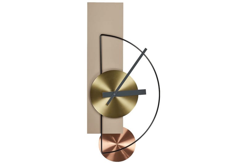 Väggklocka Beige||Black||GOLD||Copper