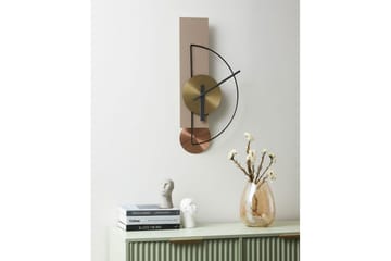 Väggklocka Beige||Black||GOLD||Copper - Sisustustuotteet - Seinäkoristeet - Kellot - Seinäkellon koneisto