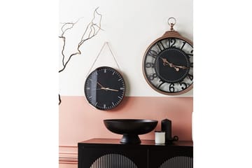 Väggklocka Beliani Bezas Black||Copper - Sisustustuotteet - Seinäkoristeet - Kellot - Seinäkellon koneisto