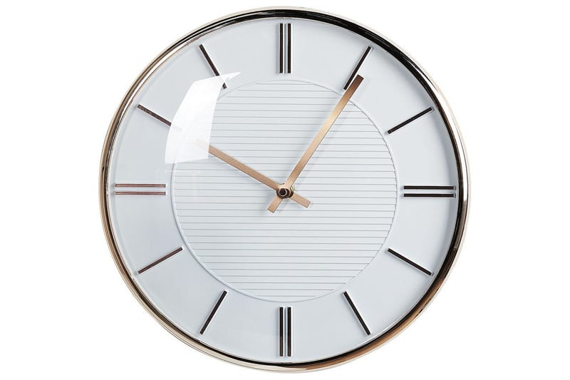 Väggklocka Beliani Daroca Grå/koppar White||GOLD