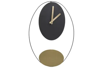 Väggklocka Beliani Manigod Black||GOLD - Sisustustuotteet - Seinäkoristeet - Kellot - Seinäkellon koneisto