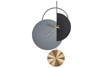 Väggklocka Beliani Nendaz Graphite grey||GOLD||Black - Sisustustuotteet - Seinäkoristeet - Kellot - Seinäkellon koneisto