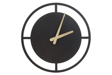 Väggklocka Beliani Trient Black||GOLD - Sisustustuotteet - Seinäkoristeet - Kellot - Seinäkellon koneisto