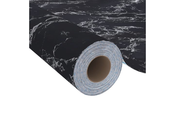 Itseliimautuva huonekalukalvo musta kivi 500x90 cm PVC - Musta - Muovikoristeet - Laattakoriste kylpyhuoneeseen