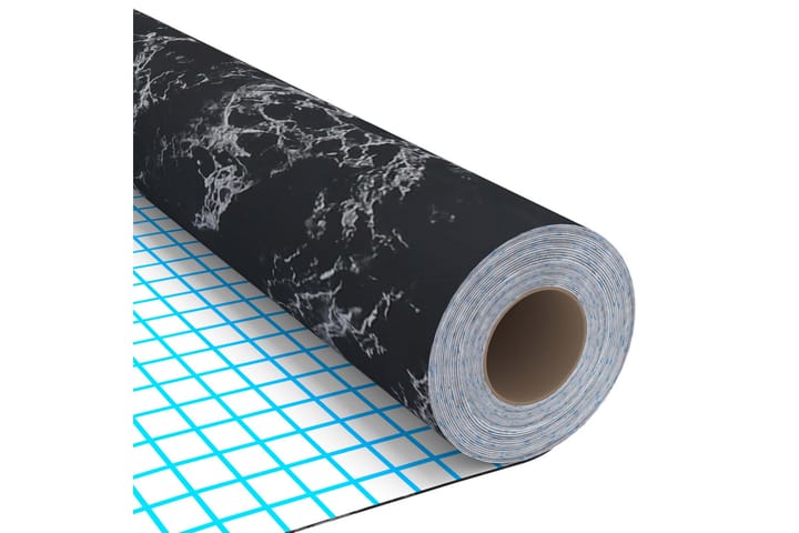 Itseliimautuva huonekalukalvo musta kivi 500x90 cm PVC - Musta - Muovikoristeet - Laattakoriste kylpyhuoneeseen