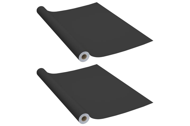 Itseliimautuvat huonekalukalvot 2 kpl musta 500x90 cm PVC - Musta - Sisustustuotteet - Seinäkoristeet - Muovikoristeet