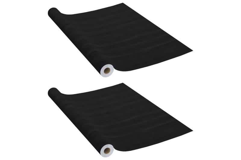 Itseliimautuvat huonekalukalvot 2 kpl tumma puu 500x90 cm - Musta - Sisustustuotteet - Seinäkoristeet - Muovikoristeet