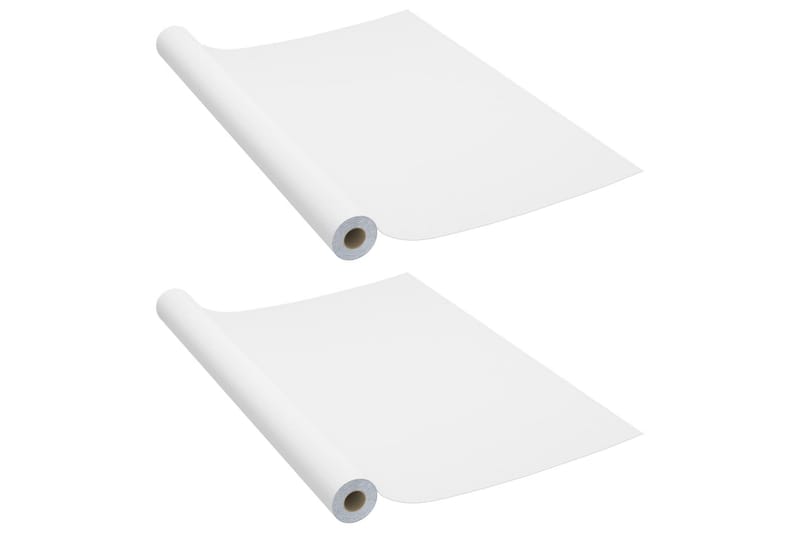 Itseliimautuvat huonekalukalvot 2 kpl valkoinen 500x90 cm - Valkoinen - Sisustustuotteet - Seinäkoristeet - Muovikoristeet