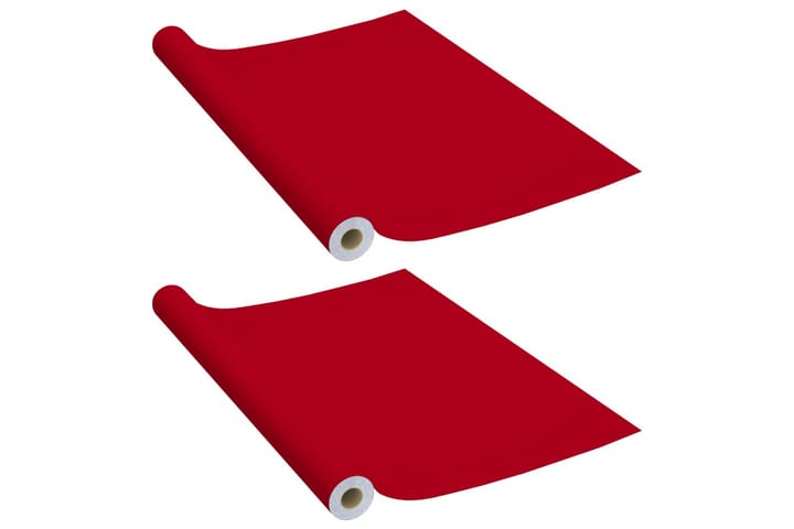 Itseliimautuvat huonekalukalvot 2 kpl punainen 500x90 cm PVC - Punainen - Muovikoristeet - Laattakoriste kylpyhuoneeseen