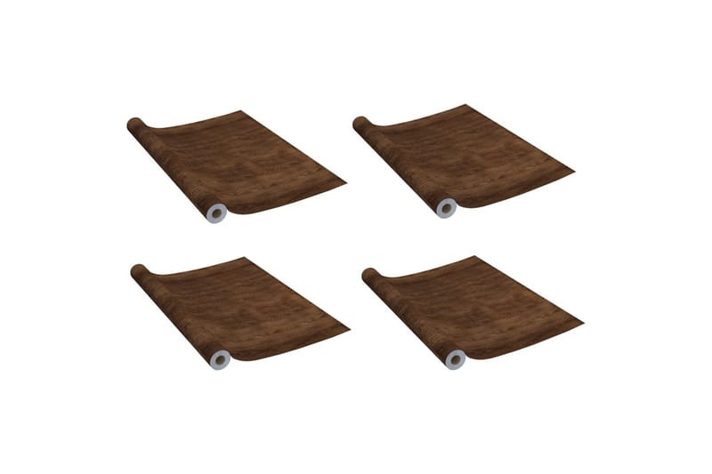 Itseliimautuvat ovikalvot 4 kpl tumma tammi 210x90 cm PVC - Ruskea - Sisustustuotteet - Seinäkoristeet - Muovikoristeet