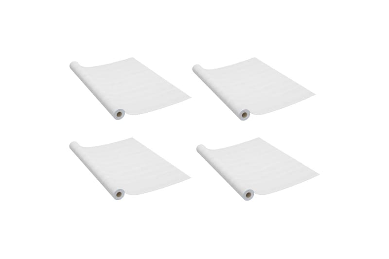 Itseliimautuvat ovikalvot 4 kpl valkoinen puu 210x90 cm PVC - Valkoinen - Sisustustuotteet - Seinäkoristeet - Muovikoristeet