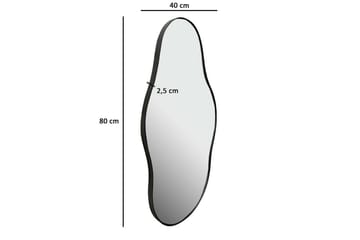 Peili Wohnling Epäkeskeinen metallikehys soikea 80 cm - Sisustustuotteet - Peili - Eteispeili