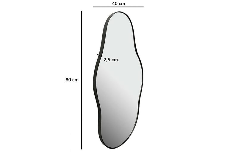 Peili Wohnling Epäkeskeinen metallikehys soikea 80 cm - Sisustustuotteet - Peili - Eteispeili