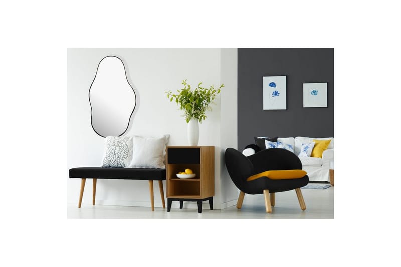 Peili Wohnling Epäkeskeinen metallikehys soikea 80 cm - Sisustustuotteet - Peili - Eteispeili