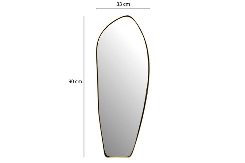 Peili Wohnling Epäkeskeinen metallikehys soikea 90 cm - Sisustustuotteet - Peili - Eteispeili