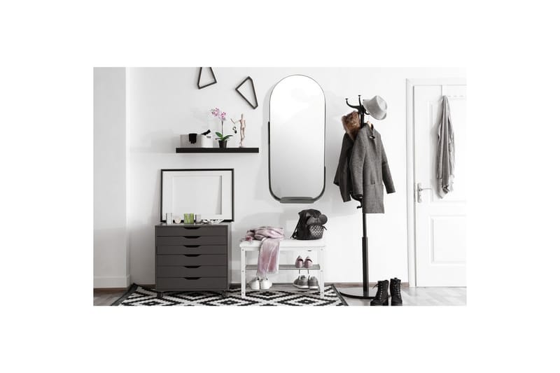 Peili Wohnling Epäkeskeinen metallikehys soikea 90 cm - Sisustustuotteet - Seinäkoristeet - Muovikoristeet