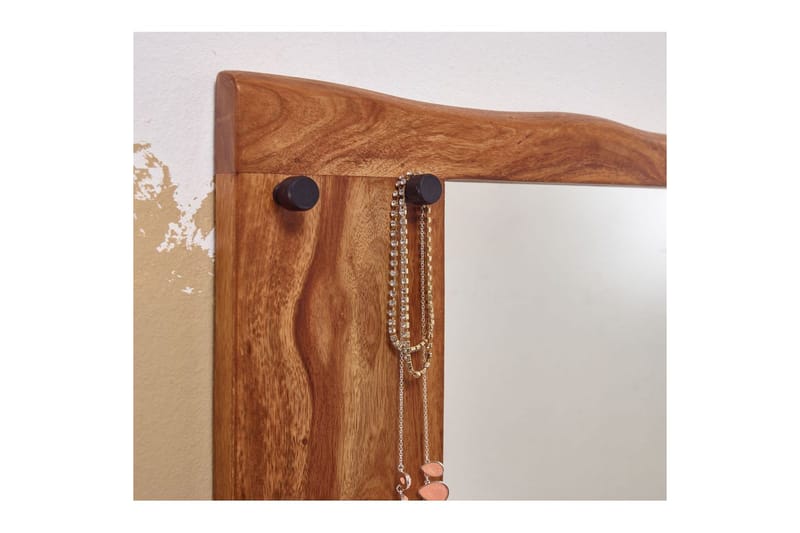 Peili Wohnling Puureunainen täyspuukehys koukuilla, maalaistalo - Sisustustuotteet - Peili - Eteispeili