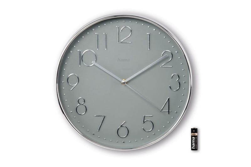 Seinäkello Hama Corsica 30 cm - Hopea - Sisustustuotteet - Seinäkoristeet - Kellot