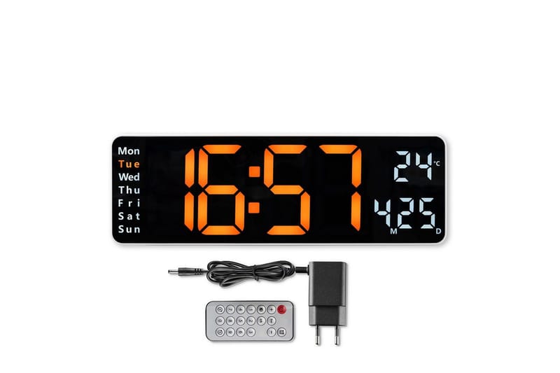 Seinäkello Hama Digitaalinen Santa Cruz - Musta - Sisustustuotteet - Seinäkoristeet - Kellot