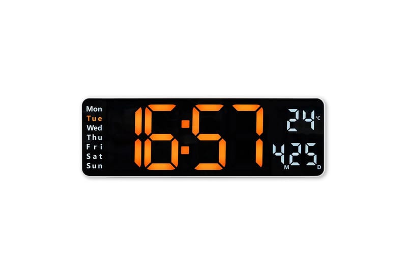 Seinäkello Hama Digitaalinen Santa Cruz, Musta