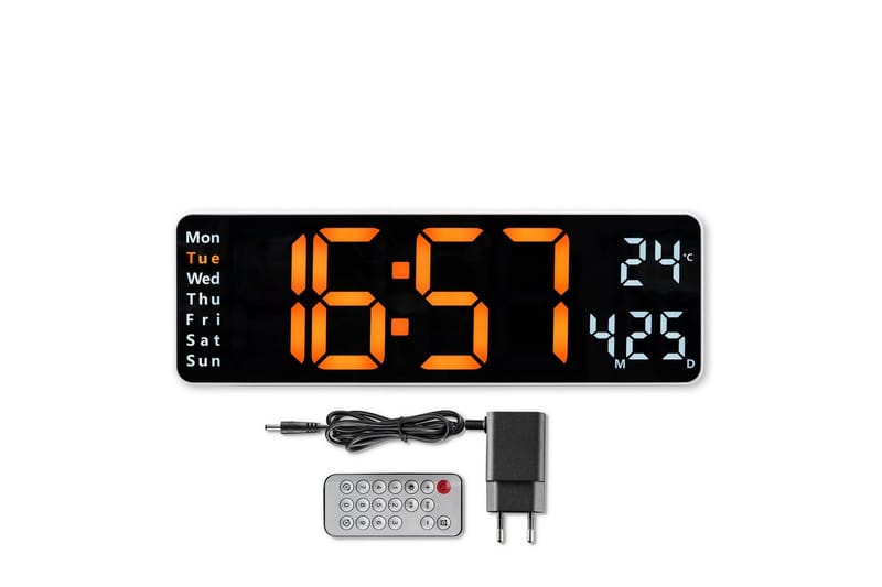 Seinäkello Hama Digitaalinen Santa Cruz - Musta - Sisustustuotteet - Seinäkoristeet - Kellot