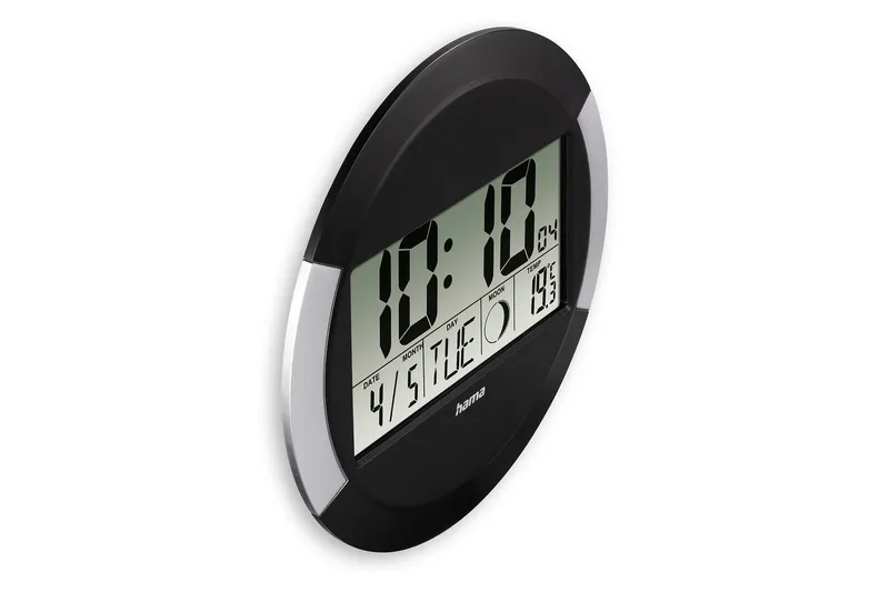 Seinäkello Hama Ischia radiolla Musta/Hopea, Musta