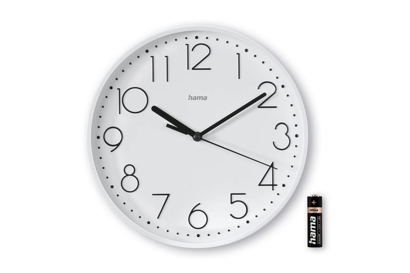 Seinäkello Hama Salina 22 cm - Valkoinen - Sisustustuotteet - Seinäkoristeet - Kellot