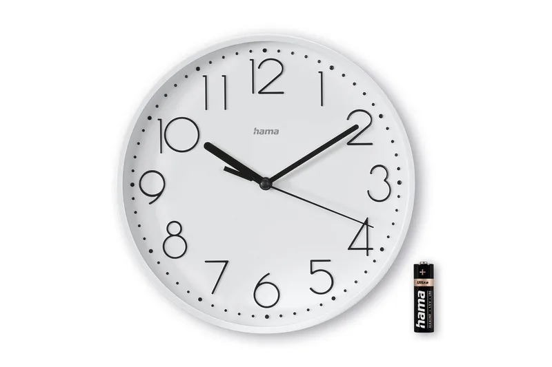 Seinäkello Hama Salina 22 cm - Valkoinen - Sisustustuotteet - Seinäkoristeet - Kellot