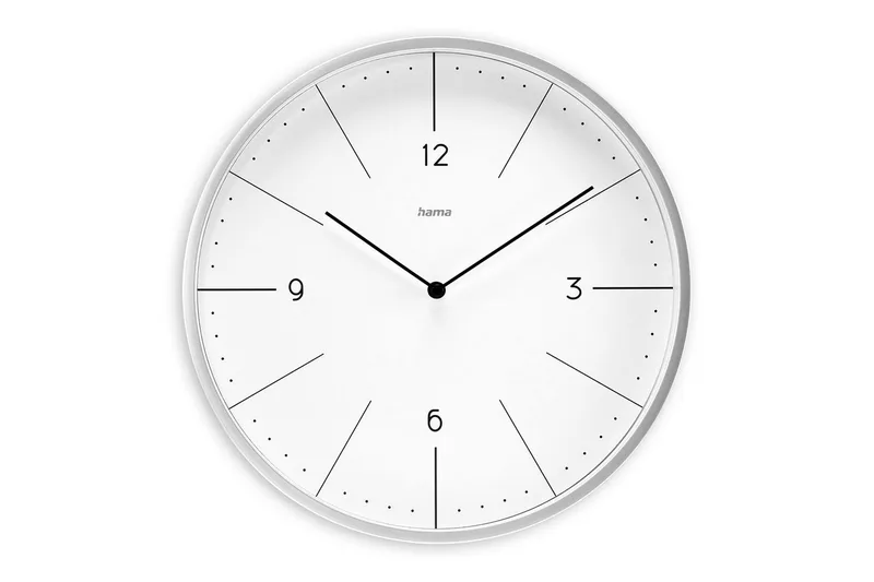 Seinäkello Hama Sardinia 30 cm harmaa, Valkoinen