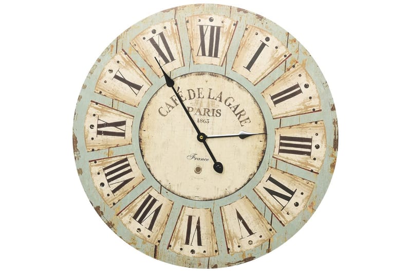 Seinäkello monivärinen 60 cm MDF - Monivärinen - Sisustustuotteet - Seinäkoristeet - Kellot