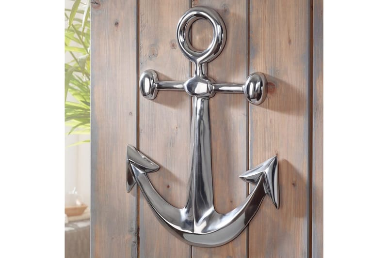 Seinäkoriste Wohnling Ankkuri merenkulku käsin kiillotettu alumiinivalu moderni - Sisustustuotteet - Sisustusesineet