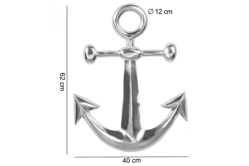Seinäkoriste Wohnling Ankkuri merenkulku käsin kiillotettu alumiinivalu moderni - Sisustustuotteet - Sisustusesineet