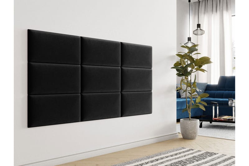Seinäpaneeli Topattu Ballobar 60x30 cm - Musta - Sisustustuotteet - Seinäkoristeet
