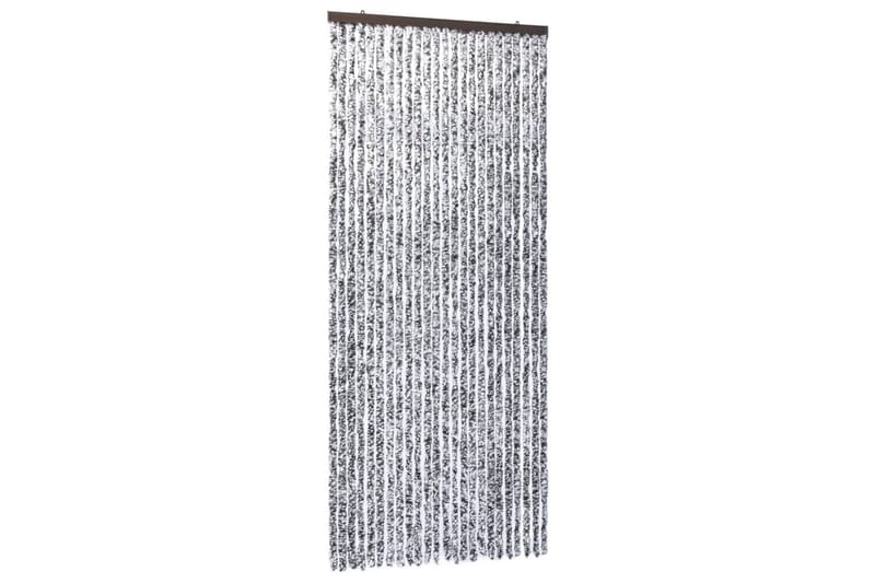 Hyönteisverho ruskea ja beige 100x220 cm Chenille - Monivärinen - Ikkunakalvot