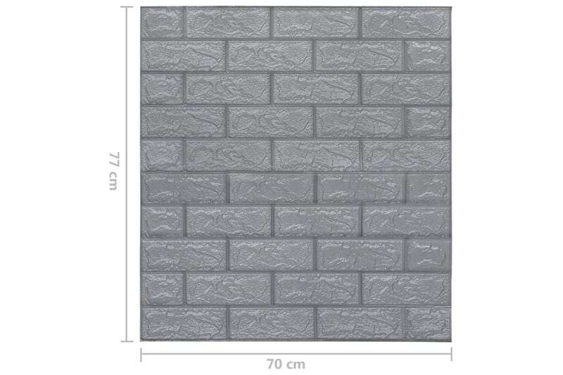 3D Tapetti tiilet itsekiinnittyvä 20 kpl - Antrasiitti - Sisustustuotteet - Seinäkoristeet - Tapetit - Valokuvatapetit