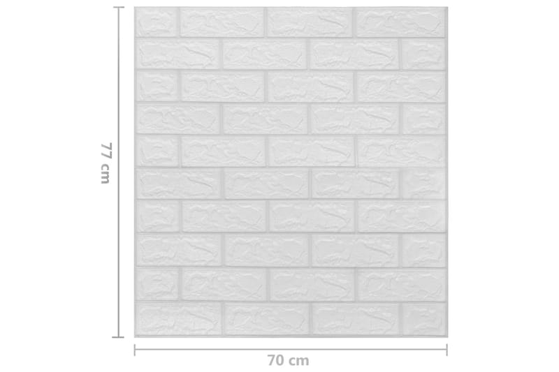 3D Tapetti tiilet itsekiinnittyvä 40 kpl - Valkoinen - Sisustustuotteet - Seinäkoristeet - Tapetit - Valokuvatapetit
