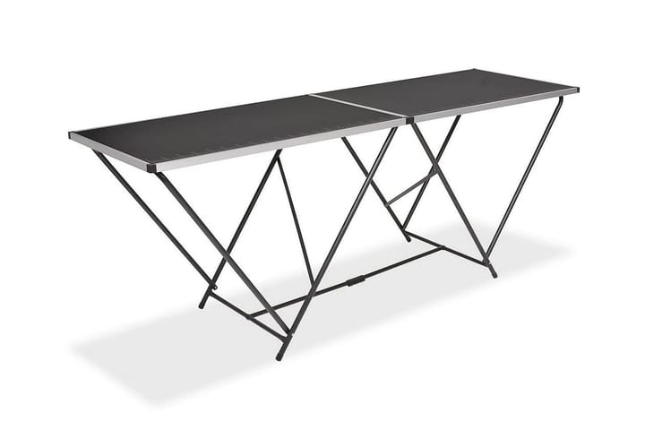 Taittuva tapetointipöytä MDF ja alumiini 200x60x78 cm - Musta - Tapetointipöytä