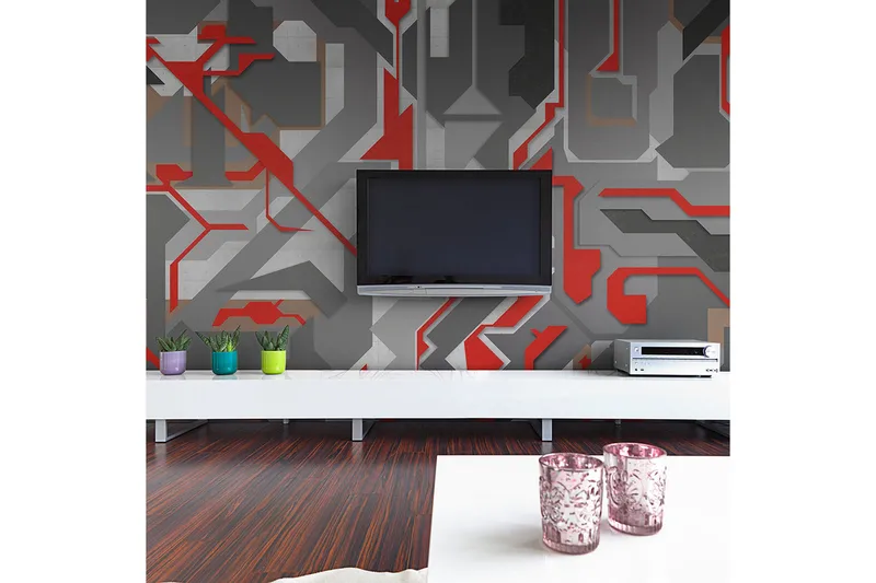 Valokuvatapetti Abstrakti Geometriset Tiet 200x154, Artgeist sp. z o. o.