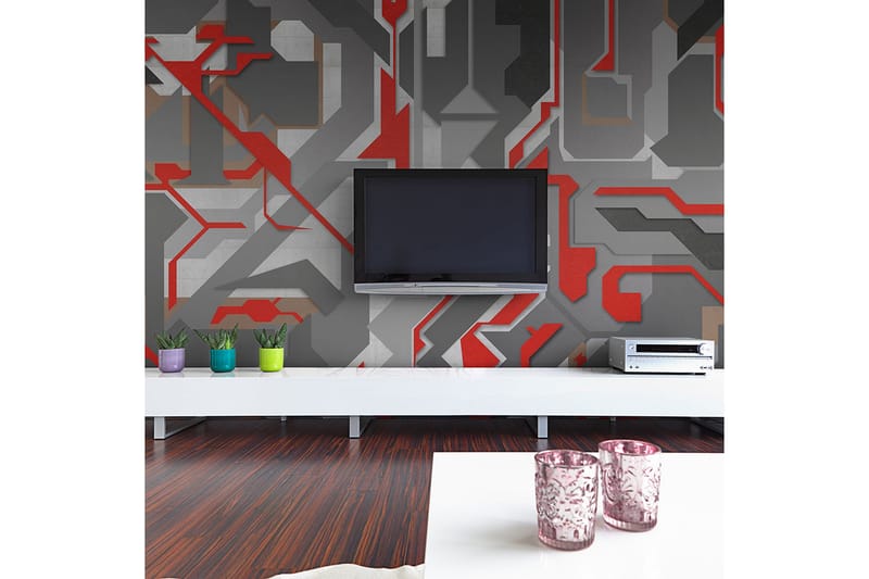 Valokuvatapetti Abstraktit geometriset tiet 300x231 - Artgeist sp. z o. o. - Sisustustuotteet - Seinäkoristeet - Tapetit - Valokuvatapetit